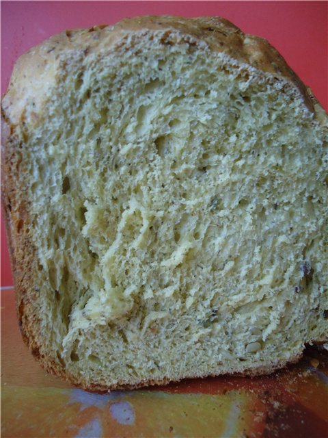 Tök kenyér gyógynövényekkel (kenyérkészítő)