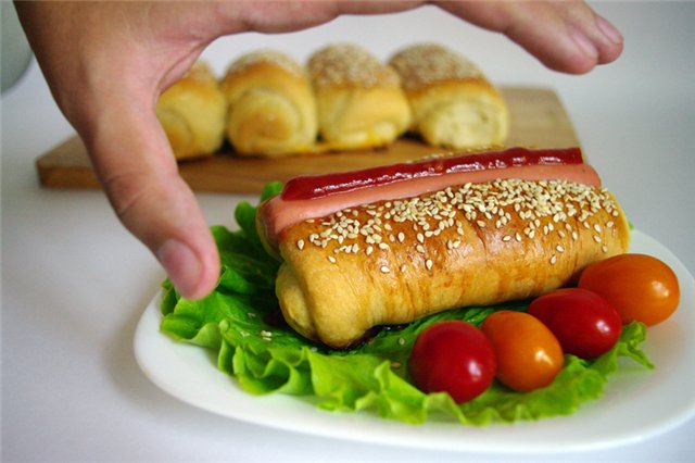 Hot dog broodjes