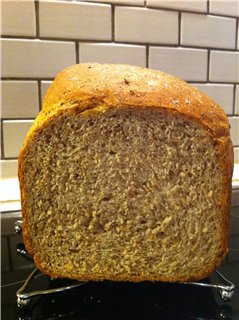 Whole grain wheat bread with bran