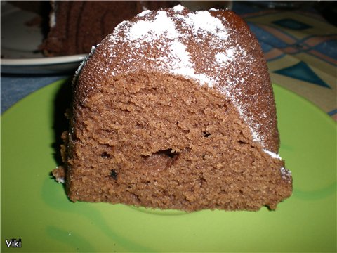 Chocolate muffin with kefir and whole grain flour