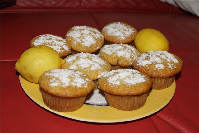Citromos mazsolás muffinok