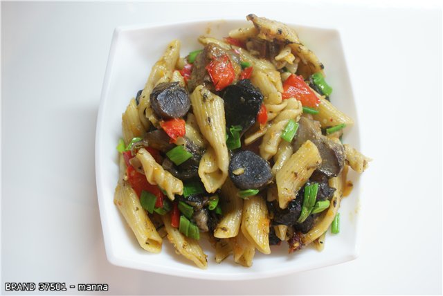 Mushrooms with vegetables and pasta (in Brand 37501)