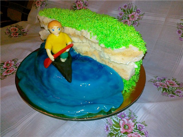 Schepen en zee (cakes)