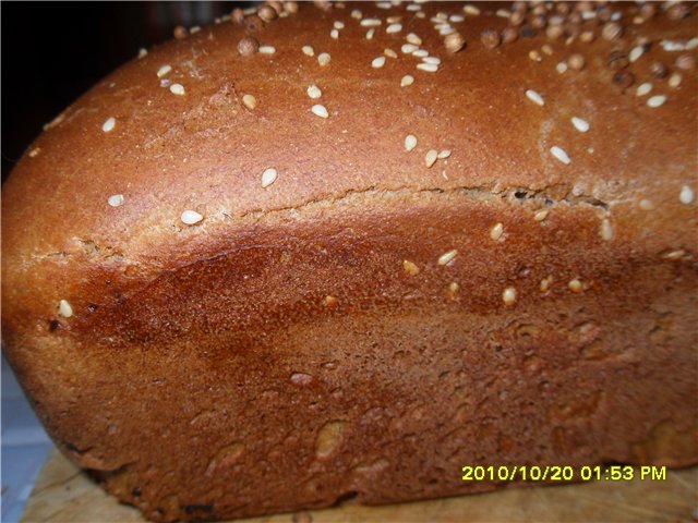 לחם שיפון קל (כיתת אמן) (תנור)