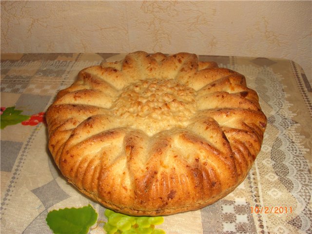 Bread with cheese and sausage (bread maker)