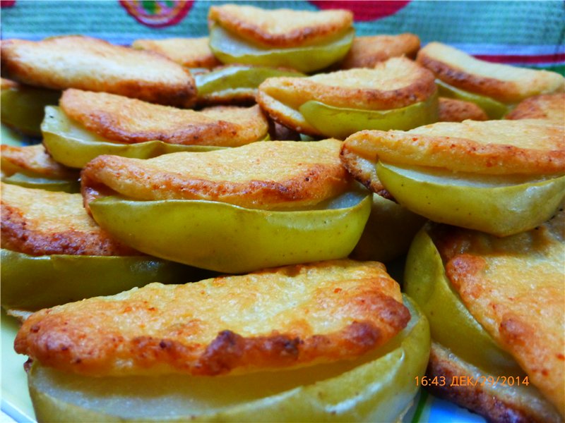 Cookies with cottage cheese and apples