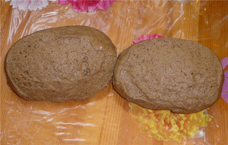 Borodino bread in the oven