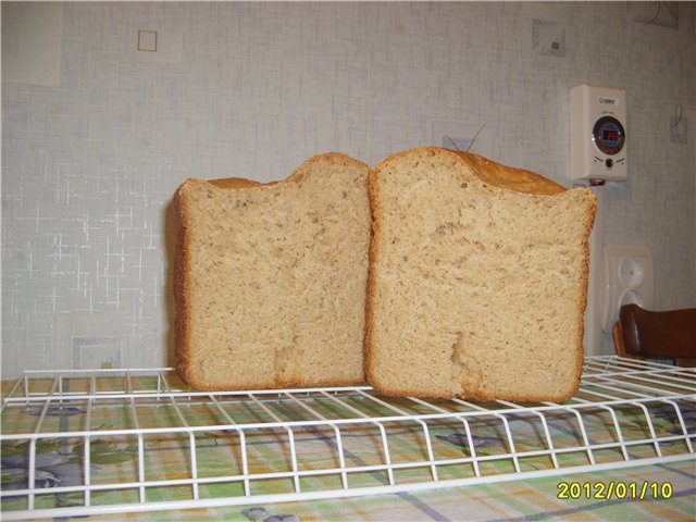 Egész lisztből készült egészségügyi kenyér