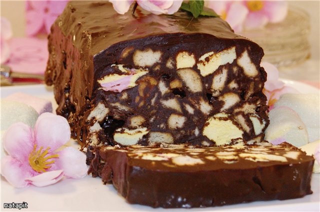 Chocolate terrine or no-bake quick dessert