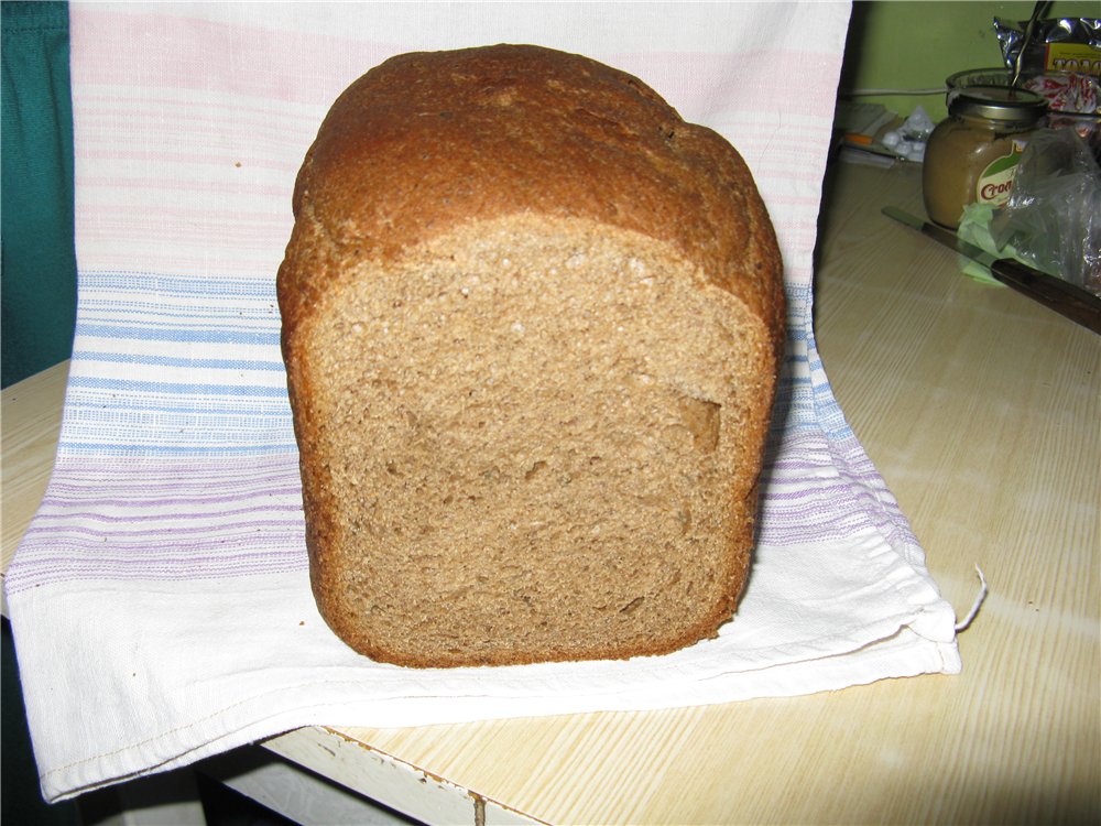 Rye-wheat bread 50/50 (bread maker)