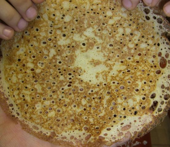 Yeast pancakes Vologda lace