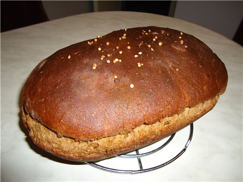 לחם שיפון חיטה על יוגורט (תנור)