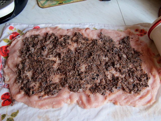 Kalkoenbroodje met pruimen (in Tescoma-ham)