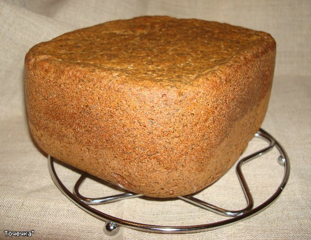 Spicy parsley bread in a bread maker