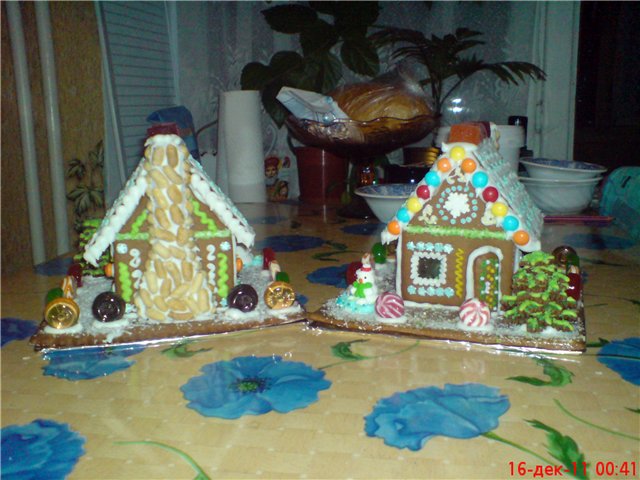 Casa di marzapane (come assemblare e decorare)