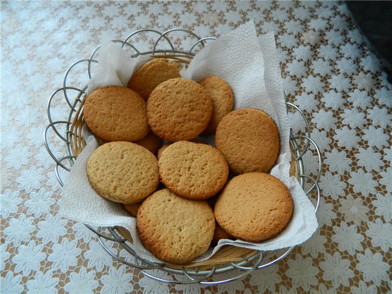 Oatmeal cookies in accordance with GOST according to the recipe of Irina Chadeeva (Princess 115000 pizza maker)