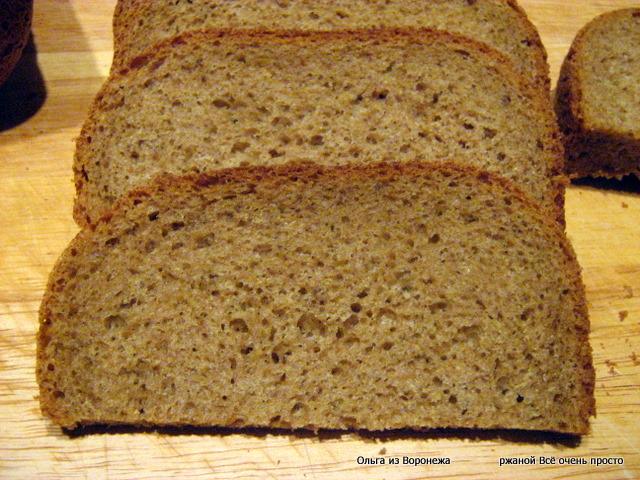 Rye bread Everything is very simple in a bread maker
