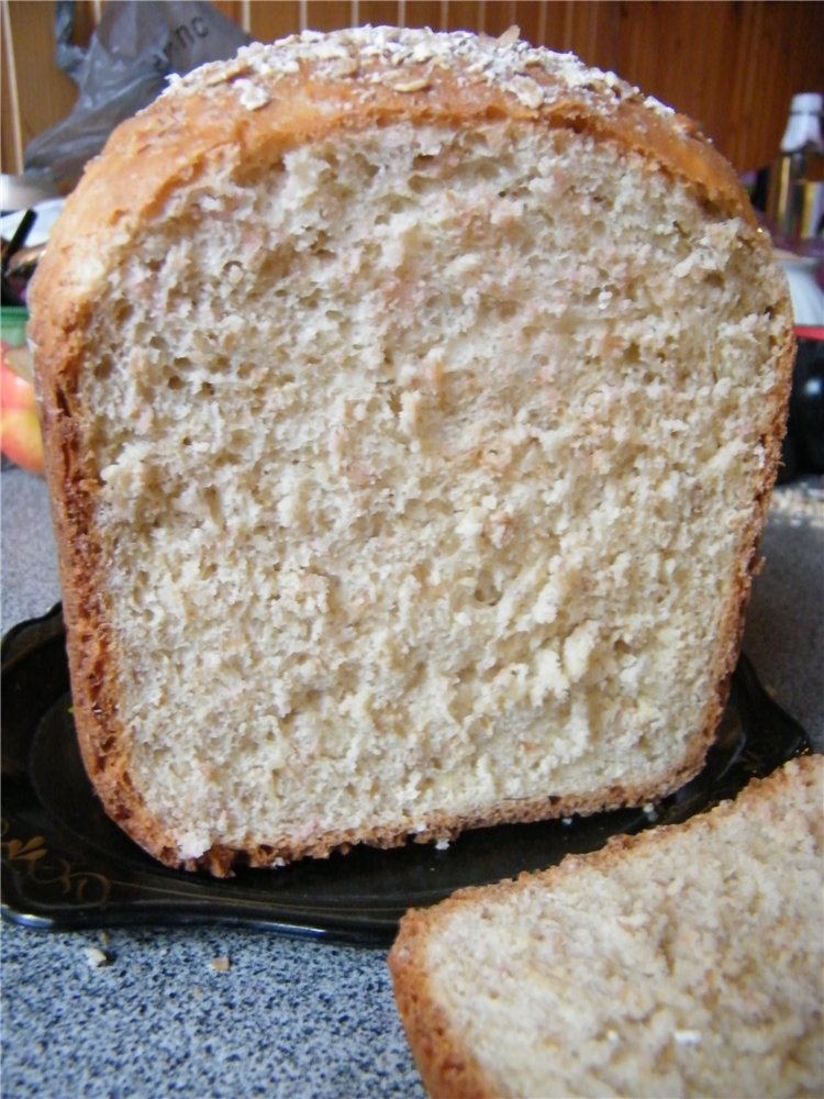 4-grain bread in a bread maker