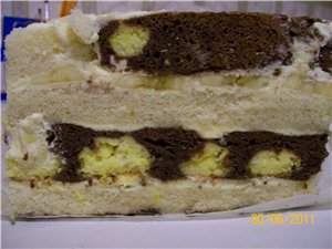 Ciasto czekoladowe z kulkami twarogowymi