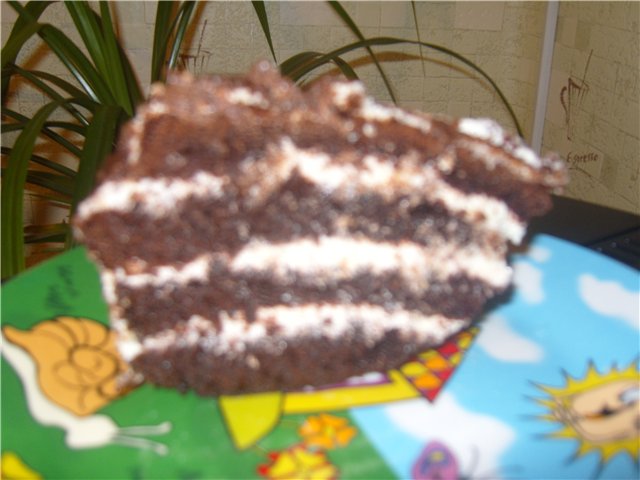 עוגת שוקולד על מים רותחים