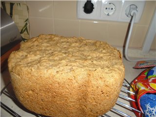 Tarwe-roggebrood in een broodbakmachine (ons familierecept)