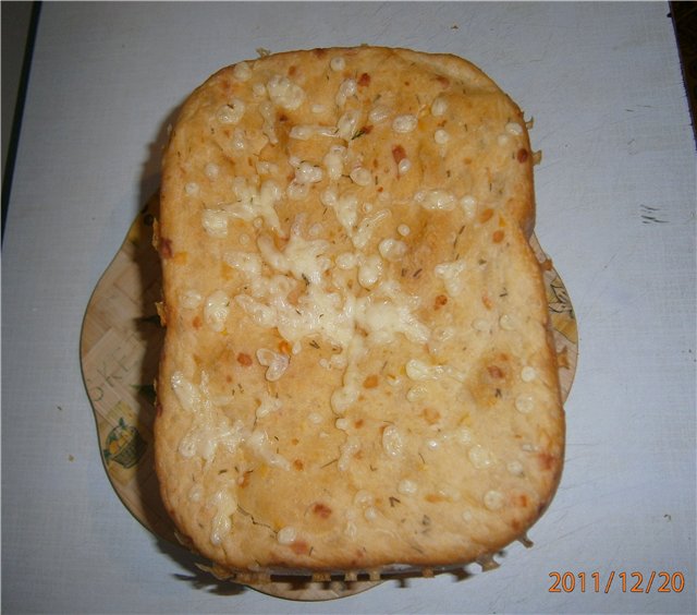 Cheese bread with additives (bread maker)