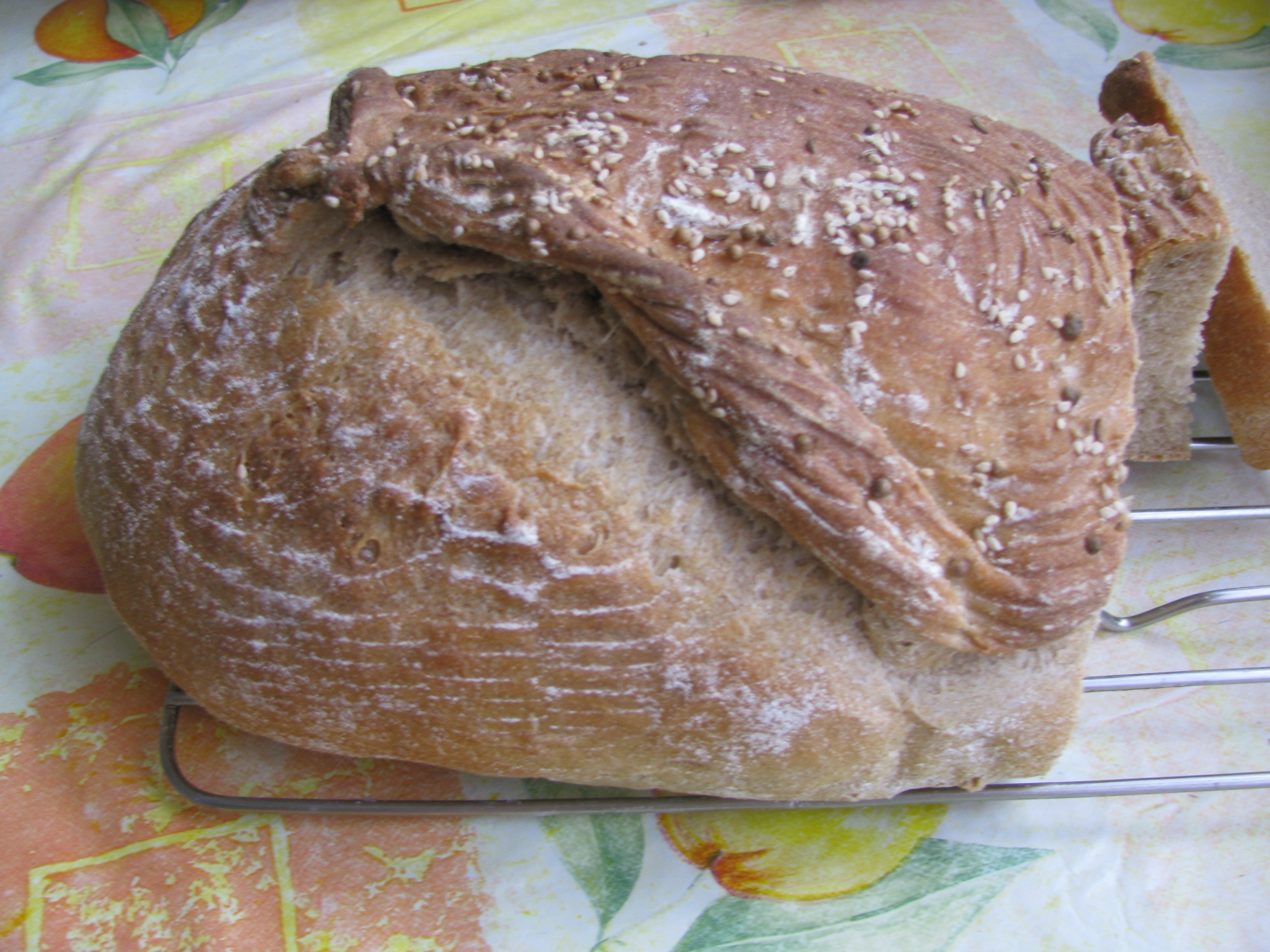 Wheat-rye bread (in the oven)
