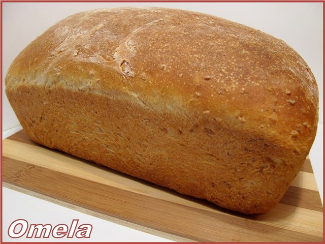 Wheat bread with grains (in the oven)