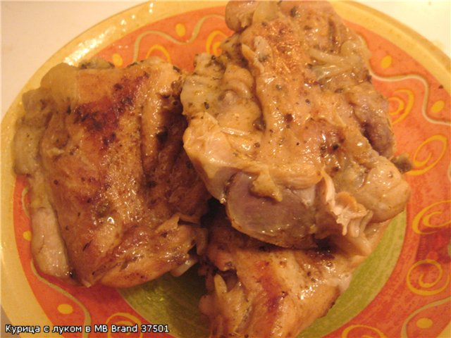 Chicken thighs with onions in a multicooker Brand 37501