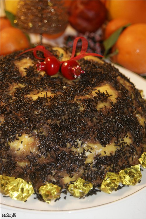 Christmas bomb cake
