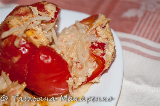 Faszerowana papryka bałkańska (mini piekarnik Steba KB28ECO)