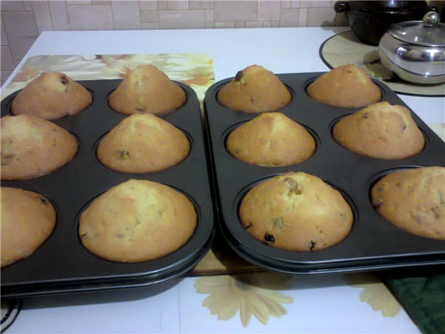 Ginger-curd muffins met rozijnen