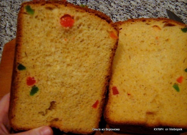 עוגה ביצרנית לחם בשתי כרטיסיות