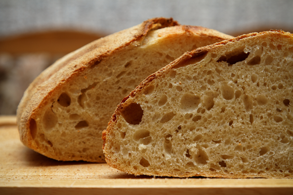 Bread Altamuro (Pane di Altamuro) in the oven