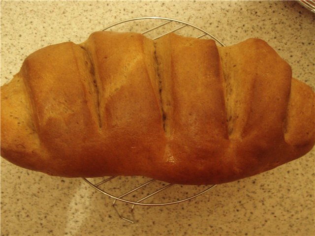 Tarwe-roggebrood "Voor wie wil, maar bang is" (oven)