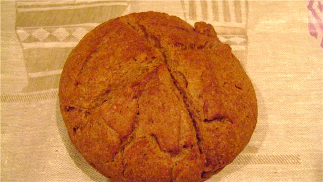 Wheat-rye bread on a long dough