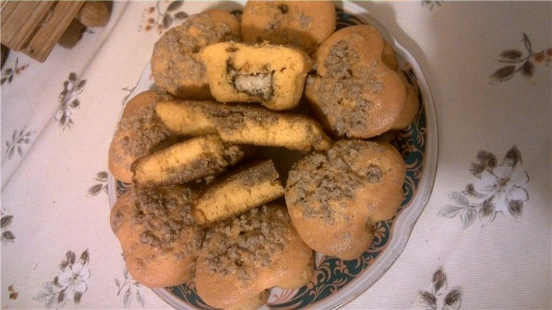 Muffins de calabaza con relleno de cuajada
