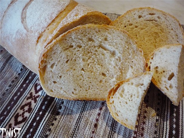 Wheat bread on the poolish (Ciril Hitz)