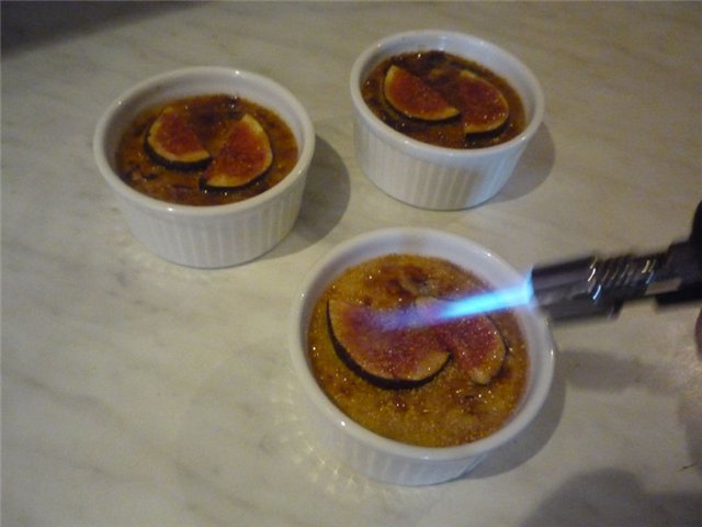 Foie gras en vijgencrème brulee