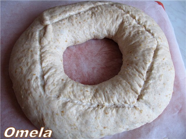 Sesame ring with semolina (oven)