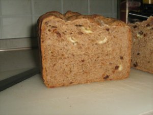 Whole grain bread with Provencal herbs, cheese and dried tomatoes