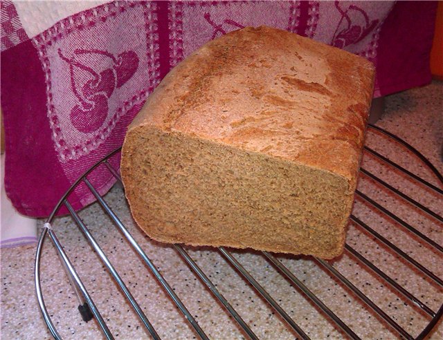 Pane di grano e segale 50x50 con lievito vivo (macchina per il pane)