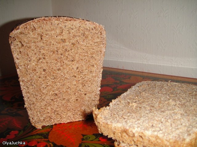 Whole grain rye-wheat bread with sourdough