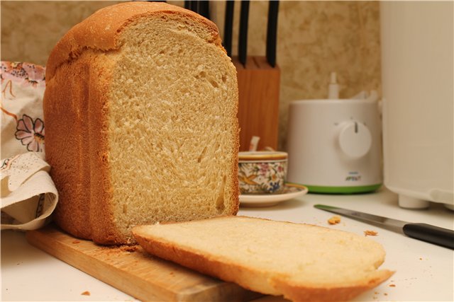 Pan de levadura de trigo Anadama (panificadora)