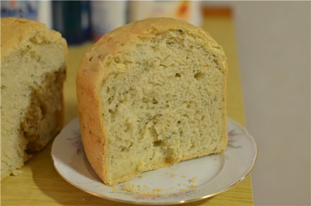 Uienbrood in Panasonik 2501 broodbakmachine
