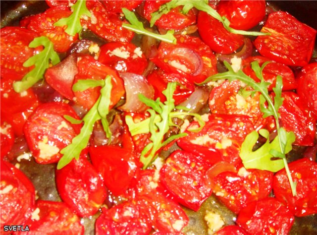 Baked tomato salad