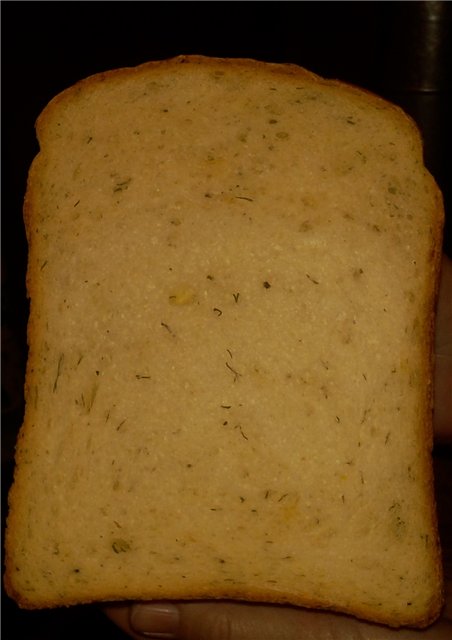 Wheat corn bread with added cheese (bread maker)