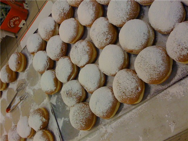 Sufganiyot (rosquillas de Hanukkah)