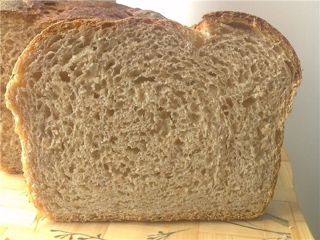 Pan de trigo gris con miel Método de estiramiento en frío