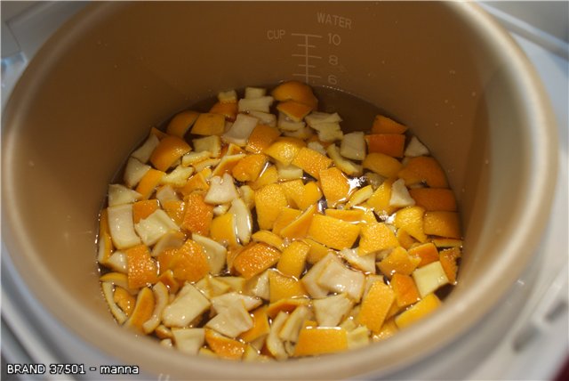 Gekonfijte citrusvruchten in een slowcooker (merk 37501)